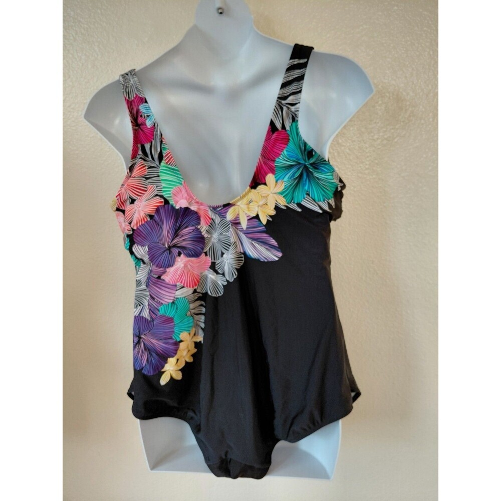 Swimsuit For All - Women's Sz 22 Floral Plus Size Summer ,beach, Swim - Picture 2 of 10